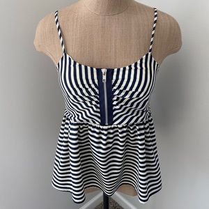 Striped Peplum Tank